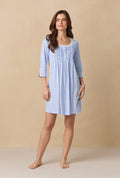 Dreamy Ditsy 3/4 Sleeve Cotton Short Nightgown
