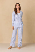 Blue Dreams Cotton Knit Long Pajama