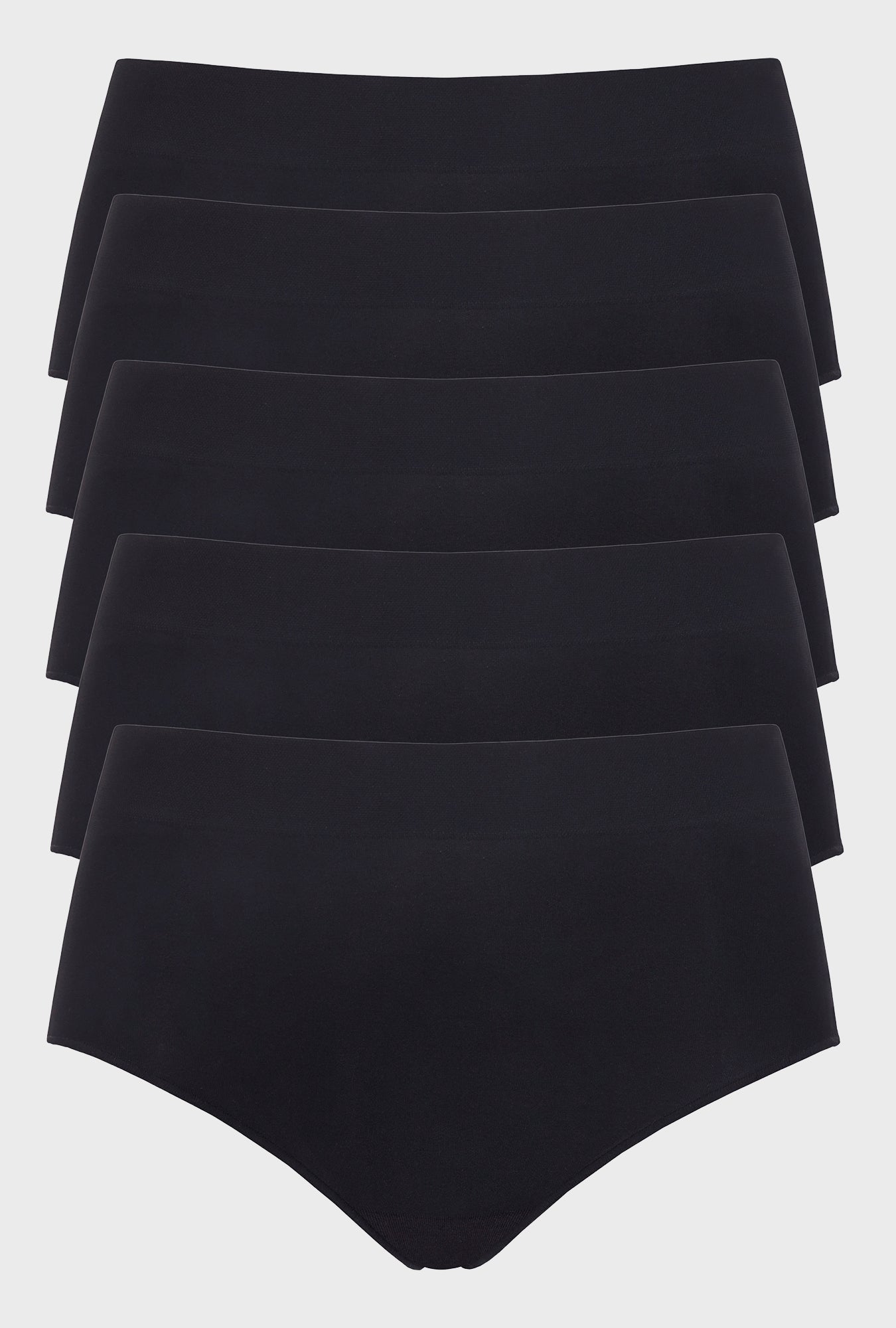 5Pk Seamless Brief Solid Black