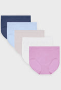 5pk Seamless Brief - Blue Multi