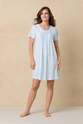 Blue Shells Cotton Short Nightgown