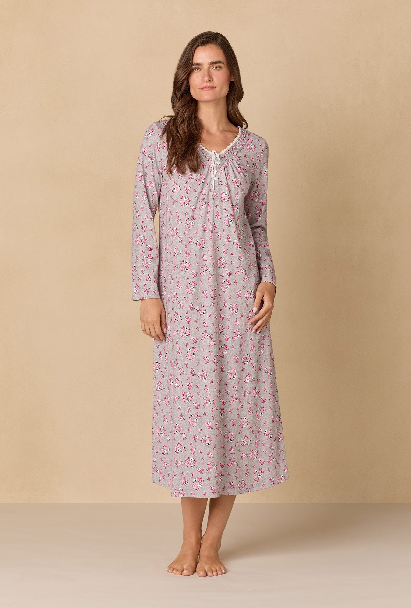 Holiday Floral Cotton Ballet Nightgown