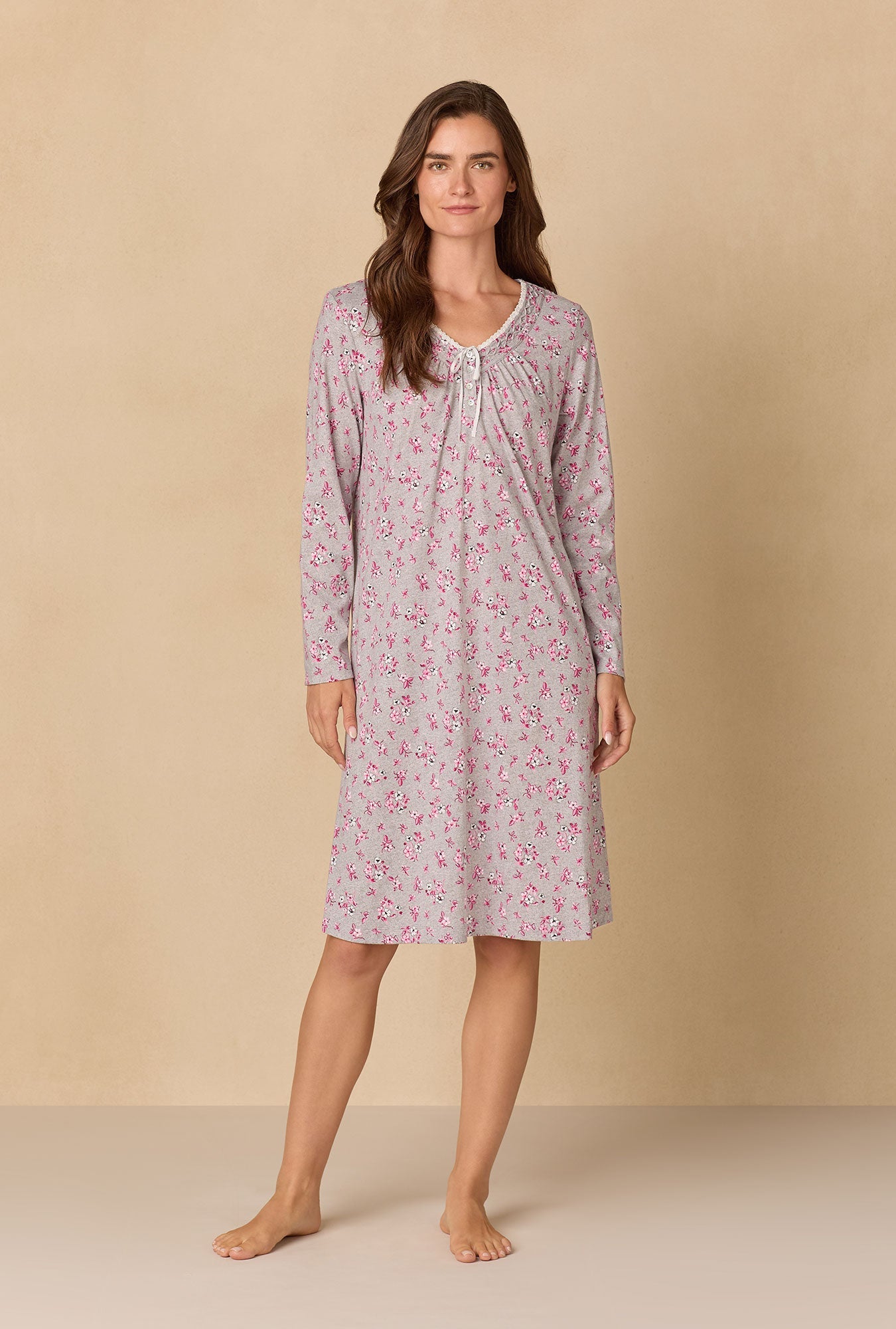 Holiday Floral Cotton Waltz Nightgown