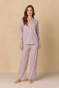Holiday Floral Cotton Long Pajama Set