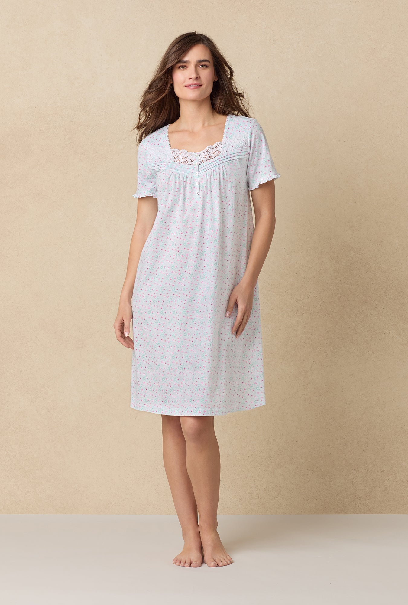Viney Floral Cotton Waltz Nightgown