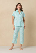 Lily Of The Valley Cotton Capri Pajama Set