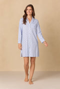 Blue Dreams Short Cotton Knit Nightshirt