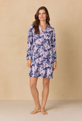 Midnight Garden Short Cotton Knit Nightshirt