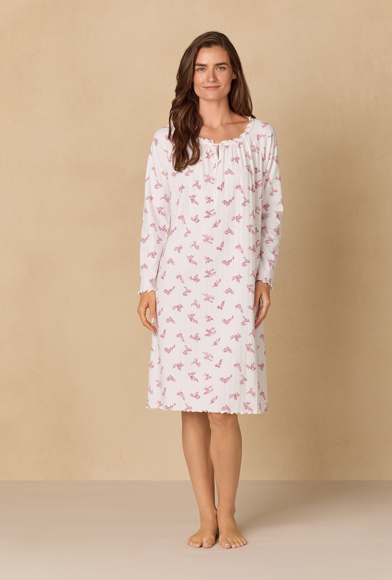 Winter Bloom Cotton Pointelle Waltz Nightgown