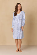 Blue Dreams Waltz Cotton Knit Nightgown